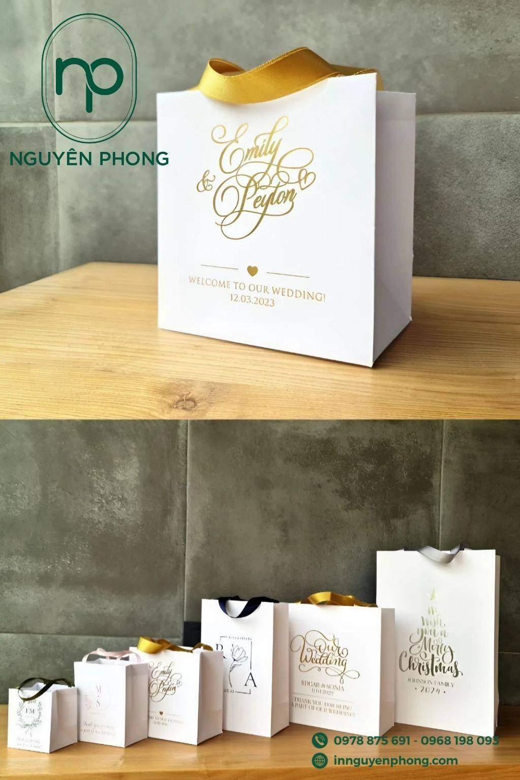 Mẫu túi giấy ép kim giá rẻ